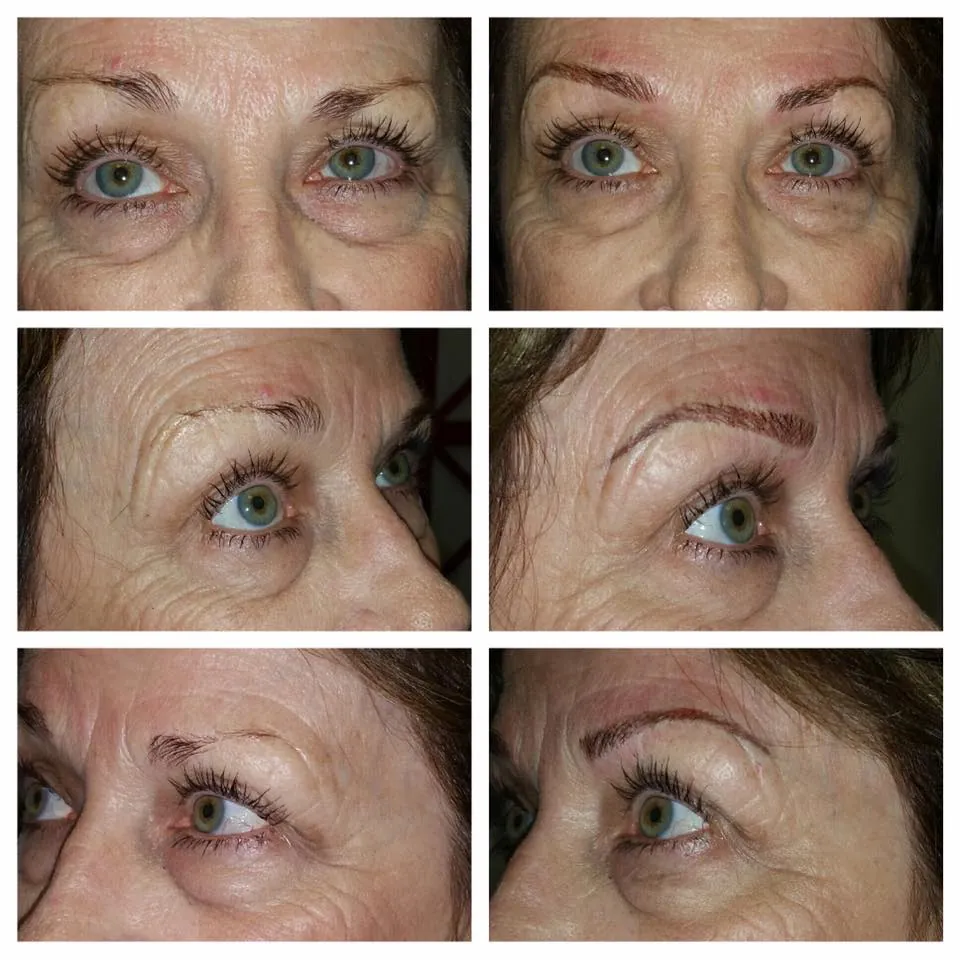 Natural Permanent Eyebrows Before After Austin